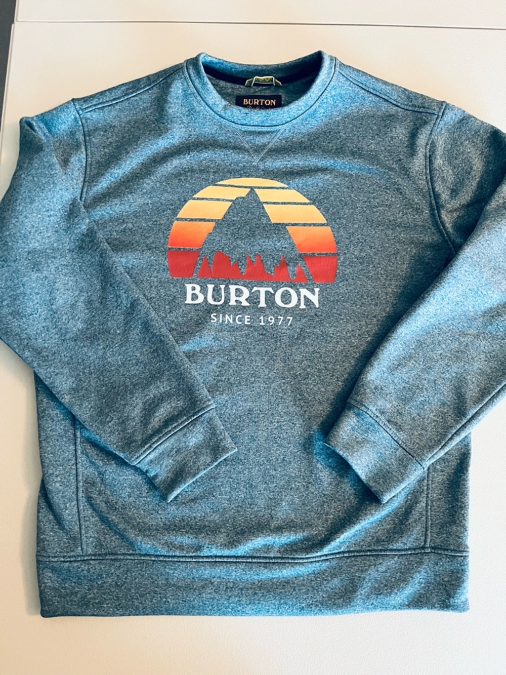 Burton Oak Crewneck Pullover Sweatshirt Blue Sapphire Heather Mens’ S